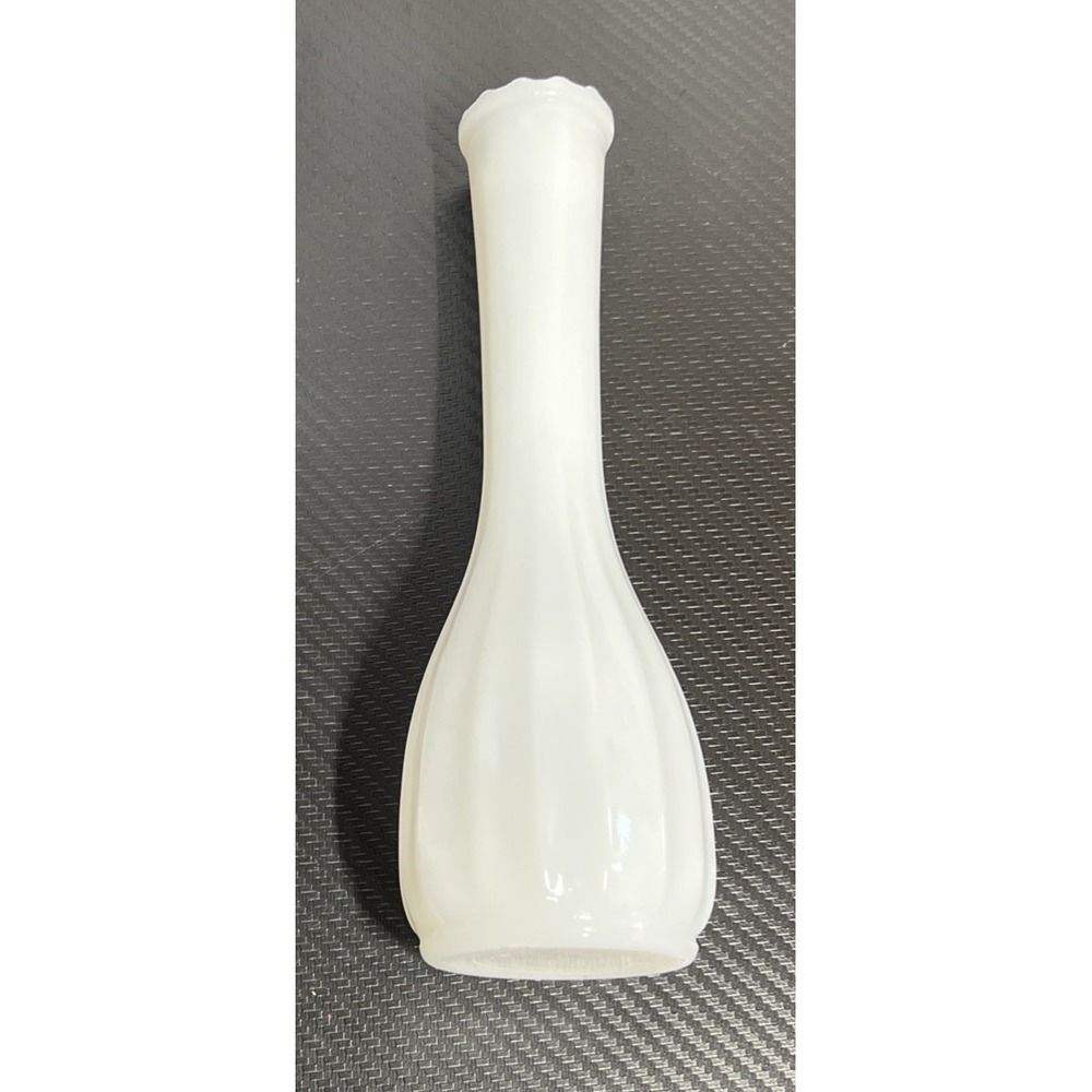 Vintage White Milk Glass 8.5" Bud Vase